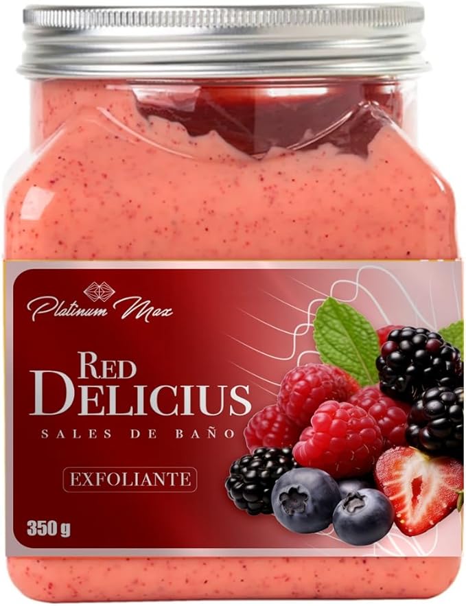 PLATINUMMAX, Sales de Baño | Exfoliante Corporal Esencia de Frutos Rojos, 350g