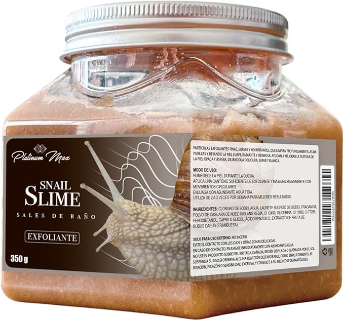 PLATINUMMAX | Sales de Baño - Exfoliante Natural Corporal Baba de Caracol, 350g