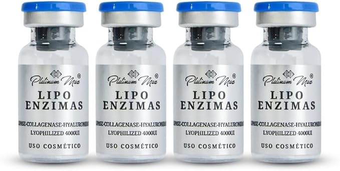 PLATINUMMAX Lipo Enzimas - Para Reducir Medidas, tallas, Reafirmar, Moldear - Lipasa, Colagenasa; Tratamiento 1 mes de uso